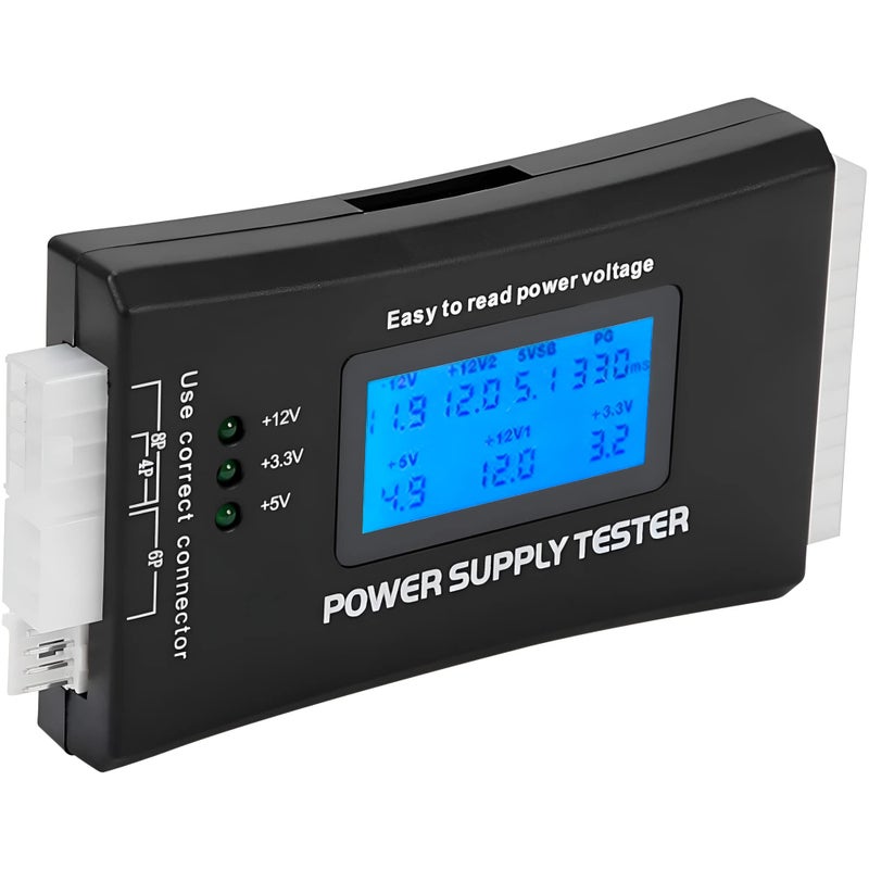 JacobsParts 20+4 Pin LCD Power Supply Tester for ATX, ITX, BTX, PCI-E, SATA, HDD - Image 1